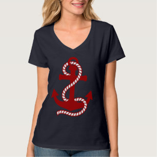 Camiseta roja y blanca
