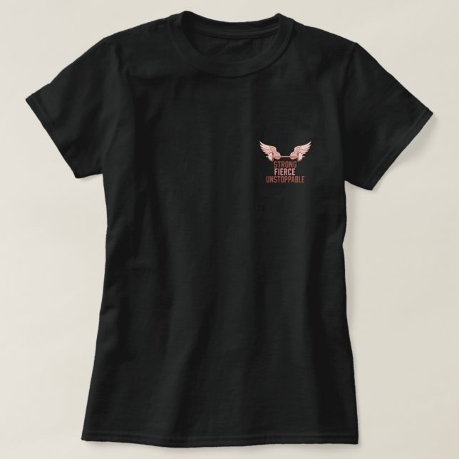 Camiseta Rojizo Fuerte Feroz Imparable de Rubor (Diseño del anverso)