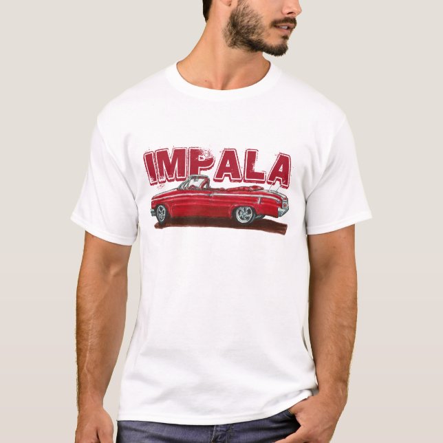 Camiseta Rojo 1962 Impala convertible (Anverso)