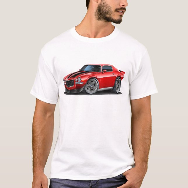 Camiseta Rojo 1970-73 de Camaro/negro (Anverso)