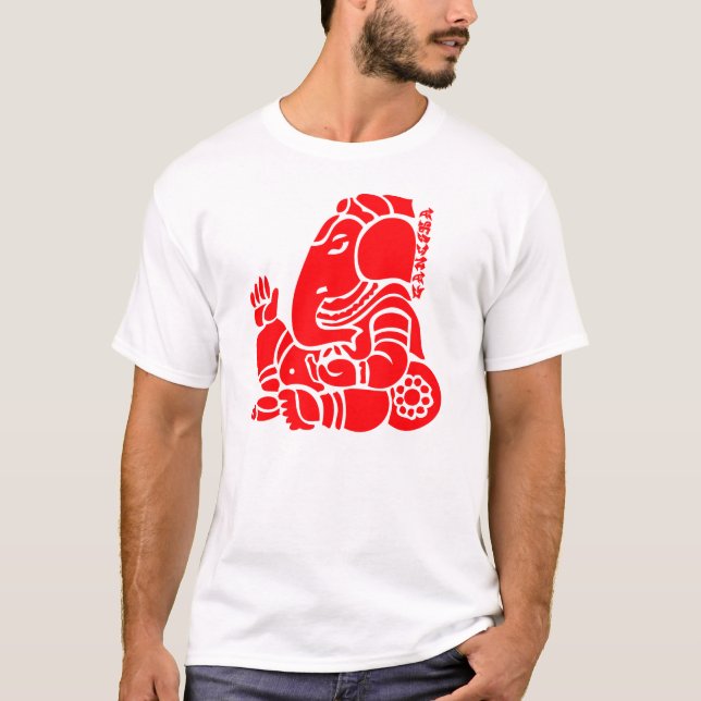 Camiseta rojo 2 del ganesha (Anverso)