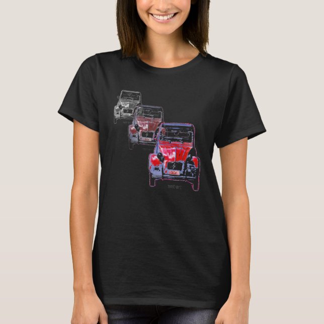 Camiseta rojo 2CV x 3 (Anverso)