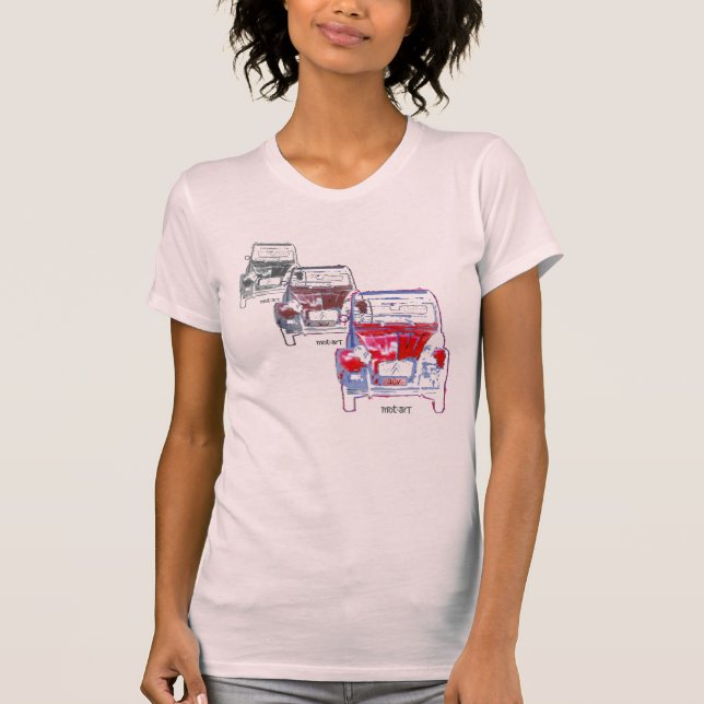 Camiseta rojo 2CV x 3 (Anverso)