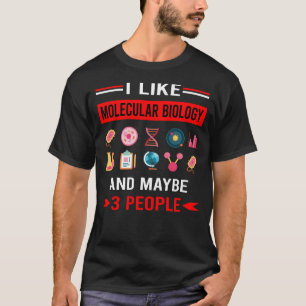 Camiseta Rojo 3 Personas Biología Molecular Biólogo