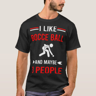Camiseta Rojo 3 personas Bocce Ball Bocci Boccie