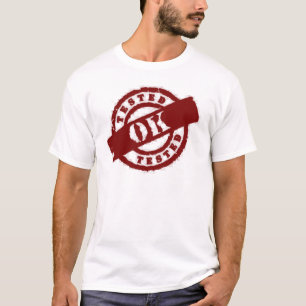 Camiseta rojo aceptable probado sello