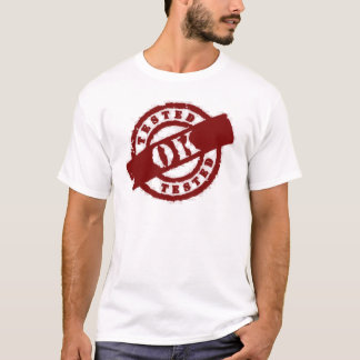 Camiseta rojo aceptable probado sello