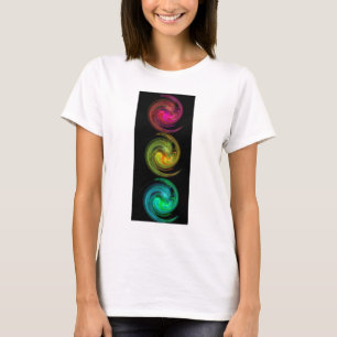 Camiseta ROJO AMARILLO AZUL LUZ VORTEX Arte Fractal
