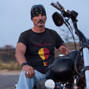 Camiseta Rojo Amarillo Nuevo México Zia Globo de aire calie