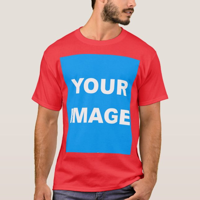 Camiseta Rojo Añadir tu imagen Imagen (Anverso)