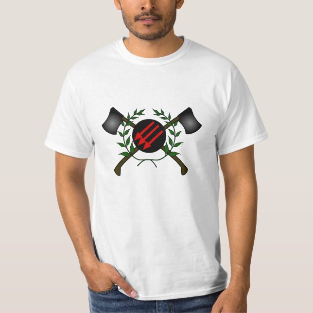 Camiseta Rojo/anarquía comunistas de la cabeza de la piel (Anverso)