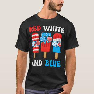 Camiseta Rojo Azul Azul Popsicle-Shirboy Niño Americano