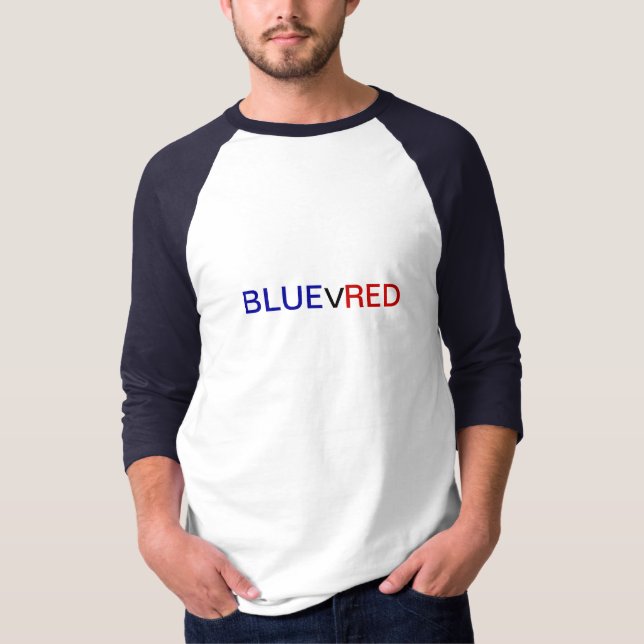CAMISETA ROJO AZUL DE V (Anverso)