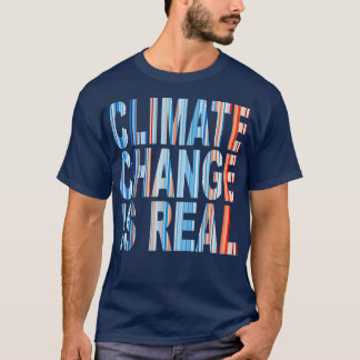 Camiseta Rojo Azul Las franjas de calentamiento global El c