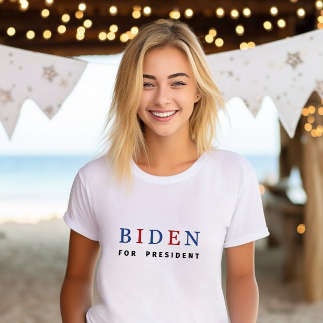 Camiseta Rojo azul moderno Joe Biden para presidente (Subido por el creador)