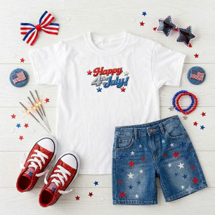 Camiseta Rojo Blanco Azul Patriótico 4 de Julio  