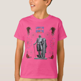 Camiseta Rojo Blanco Destello rosa caliente