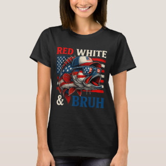 Camiseta Rojo Blanco Patriótico América Pesca 4º