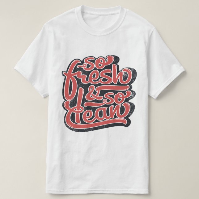 Camiseta Rojo/Blanco Tan Fresco Y Limpio (Diseño del anverso)