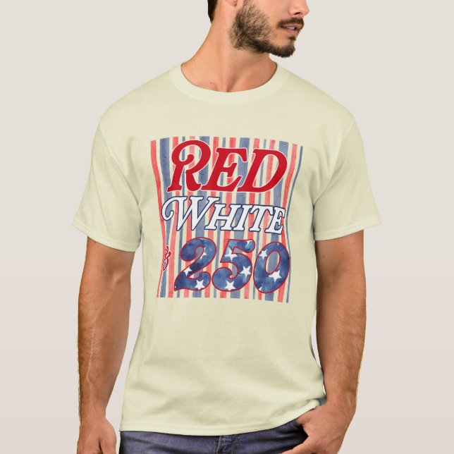 Camiseta Rojo Blanco y 250 franjas (Anverso)