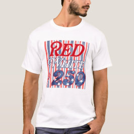 Camiseta Rojo Blanco y 250 franjas