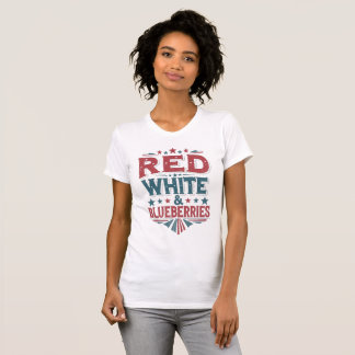 Camiseta Rojo, Blanco y Arándanos Patriota Libertad 