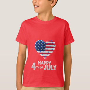 Camiseta Rojo, Blanco y Audaz: Colección de Impresiones Pat