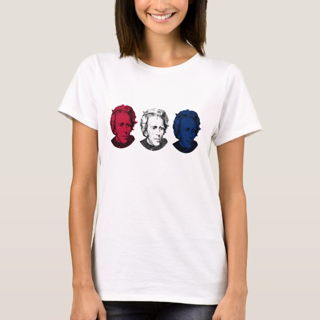 Camiseta Rojo, blanco, y azul -- Andrew Jackson (Anverso)
