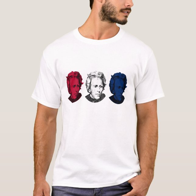 Camiseta Rojo, blanco, y azul -- Andrew Jackson (Anverso)