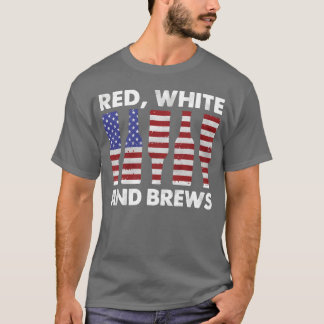 Camiseta Rojo Blanco Y Cervezas vintage
