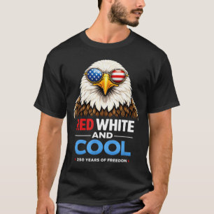 Camiseta Rojo Blanco y Genial Águila Patriótica USA 250 Hum