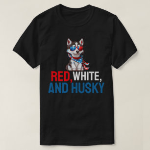 Camiseta Rojo, blanco y Husky