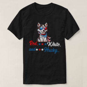 Camiseta Rojo, blanco y Husky