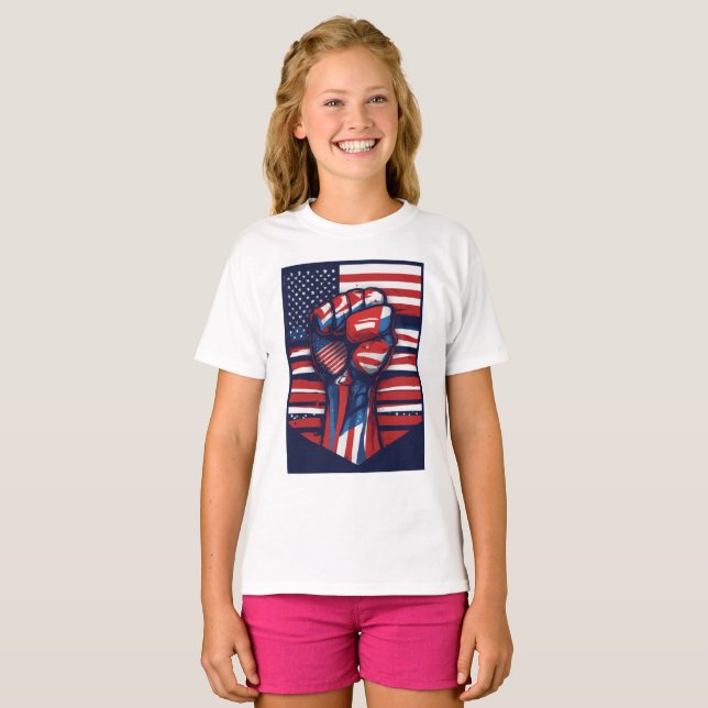 Camiseta Rojo, Blanco y Negrita (Anverso completo)