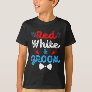 Camiseta Rojo Blanco Y Novio Divertida Boda 4 De Jul
