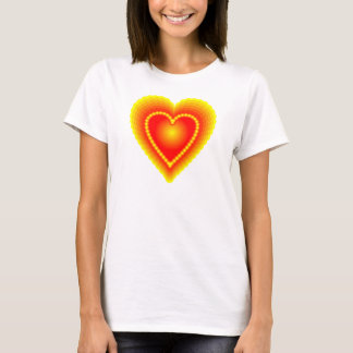 Camiseta Rojo cardíaco y amarillo