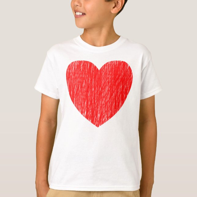 Camiseta Rojo con un lápiz (Anverso)