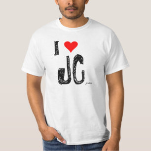 Camiseta rojo-corazón, I, JC, Jesús