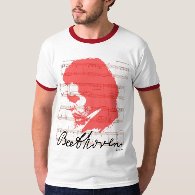 CAMISETA ROJO DE BEETHOVEN (Anverso)