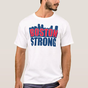 Camiseta Rojo de Boston y azul fuertes