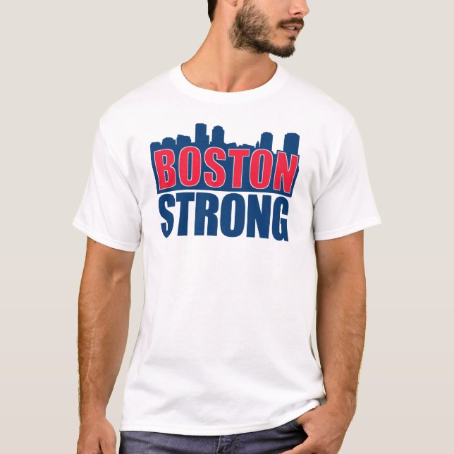Camiseta Rojo de Boston y azul fuertes (Anverso)