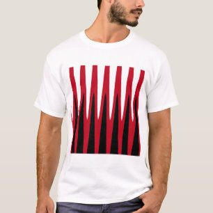 Camiseta Rojo de diseño de onda