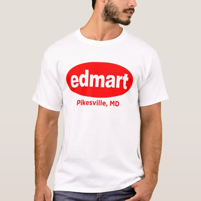 Camiseta Rojo de Edmart en blanco (Anverso)