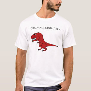 Camiseta Rojo de Grumpasaurus Rex texturizado