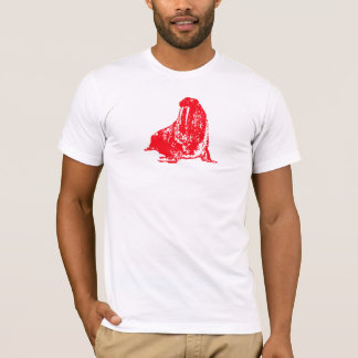 Camiseta rojo de la morsa