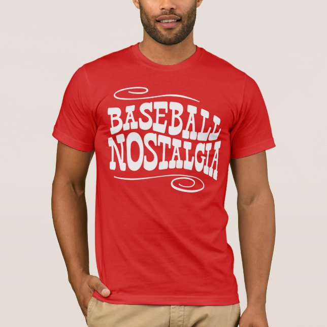 Camiseta Rojo de la nostalgia del béisbol (Anverso)