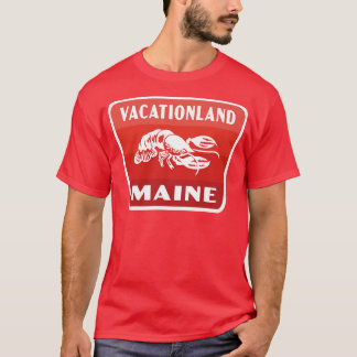 Camiseta Rojo de la placa principal de la isla de vacacione