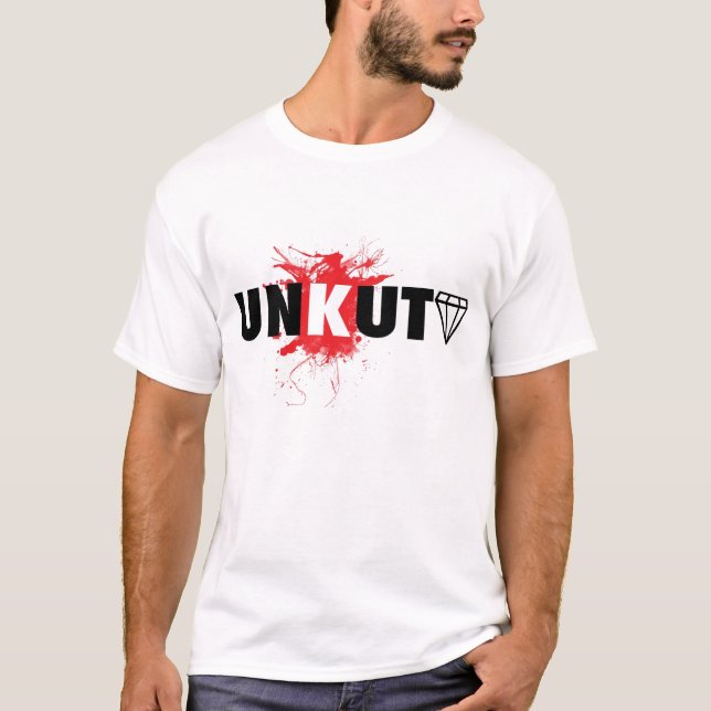 Camiseta Rojo de la salpicadura de UNKUT (Anverso)