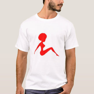 Camiseta rojo de la silueta
