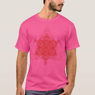 Camiseta Rojo de la superpirámide del triángulo